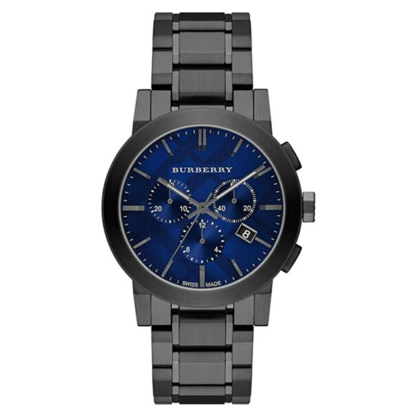 Burberry BU9365, men's watch with blue dial and stainless steel strap