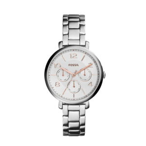 Fossil ES3738, women's watch with silver dial and stainless steel strap