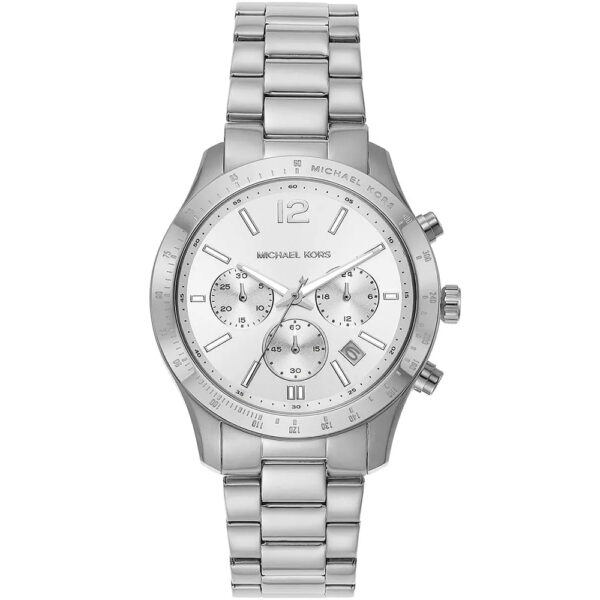 Michael Kors MK7413, women's watch with silver dial and stainless steel strap.