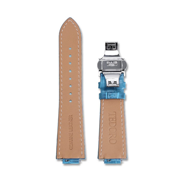 Back Light Blue Leather Strap