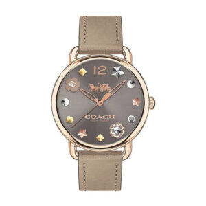 Coach 14502797, women's watch with brown dial and leather strap