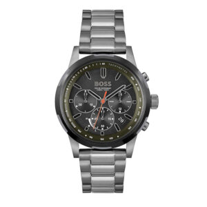 Hugo Boss 1514034, men's watch with green and black dial and stainless steel strap