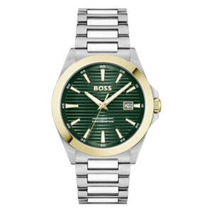Hugo Boss 1514173, men's watch with green dial and stainless steel strap