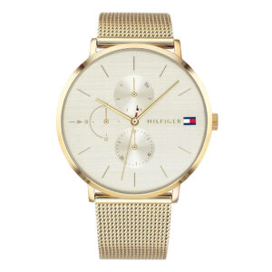 Tommy Hilfiger 1781943, women's watch with gold dial and stainless steel strap