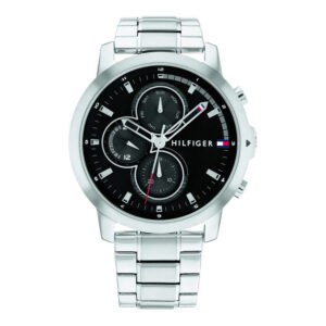 Tommy Hilfiger 1792048, men's watch with black dial and stainless steel strap