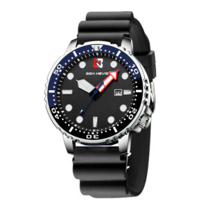 ben Nevis BN3010G-BlueBlack, with black dial and silicone strap