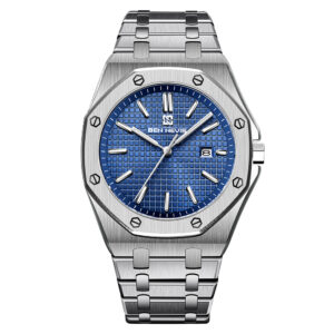 Ben Nevis BN3018G-SilverBlue, men's watch with blue dial and stainless steel strap