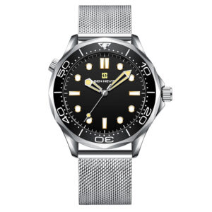 Ben Nevis BN3031GS-SilverBlack-WD, men's watch with black dial and stainless steel strap
