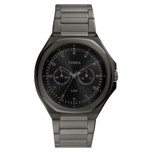 Fossil BQ2609, men's watch, with black dial and stainless steel strap
