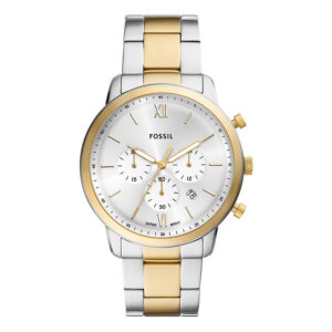 Fossil FS6112, men's watch with silver dial and stainless steel strap