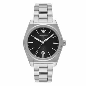 Emporio Armani AR11622, men's watch with a black dial and stainless steel strap
