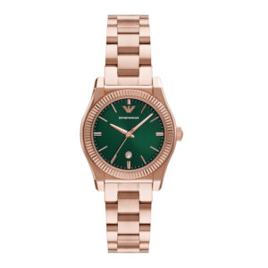 Emporio Armani AR11639, women's watch with green dial and stainless steel strap