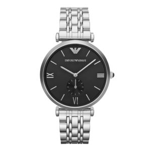 Emporio Armani AR1676 , men's watch with black dial and stainless steel strap