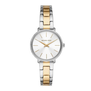 Michael Kors MK1041, women's watch with white dial and stainless steel strap